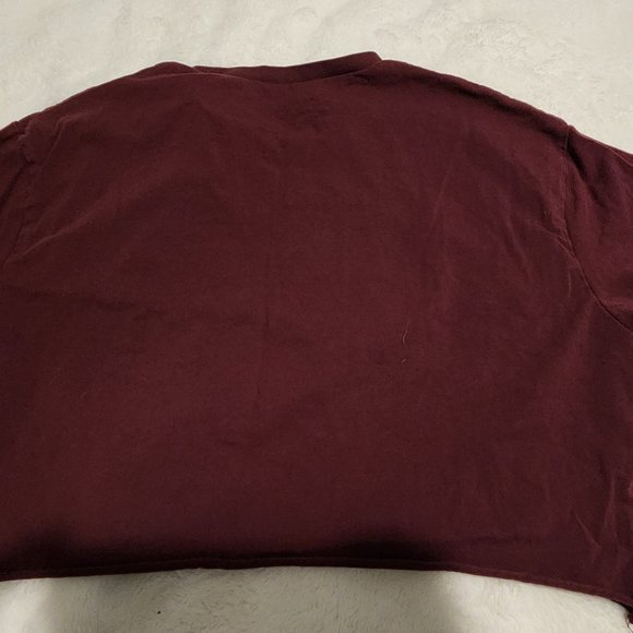 Proud-Never Satisfied Crop - Burgundy - Picture 3 of 3